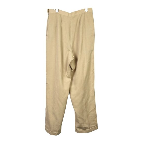 Vintage Marks & Spencer High Rise Pleated Wool Blend Pants Camel - Picture 2 of 10